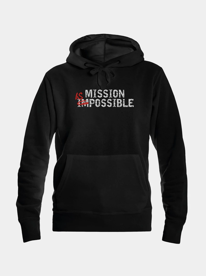 MISSION IS POSSIBLE – női kapucnis pulóver