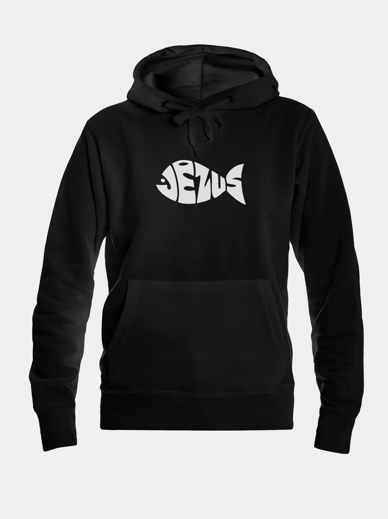 Jézus-hal – női kapucnis pulóver