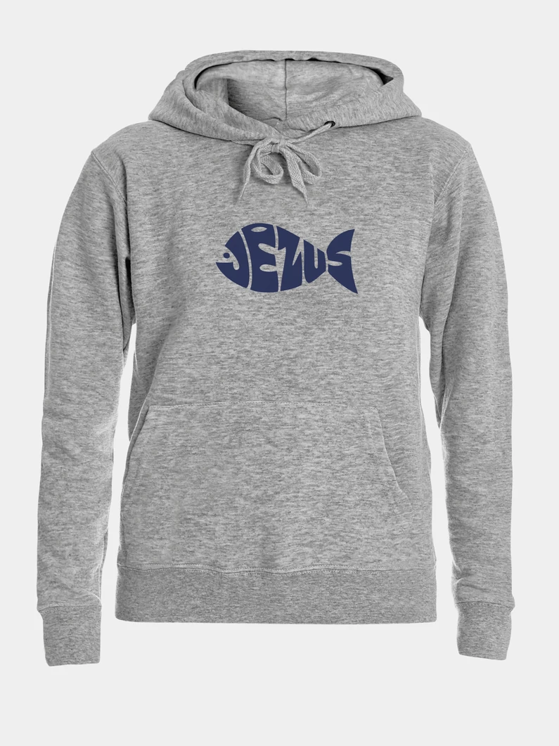 Jézus-hal – női kapucnis pulóver