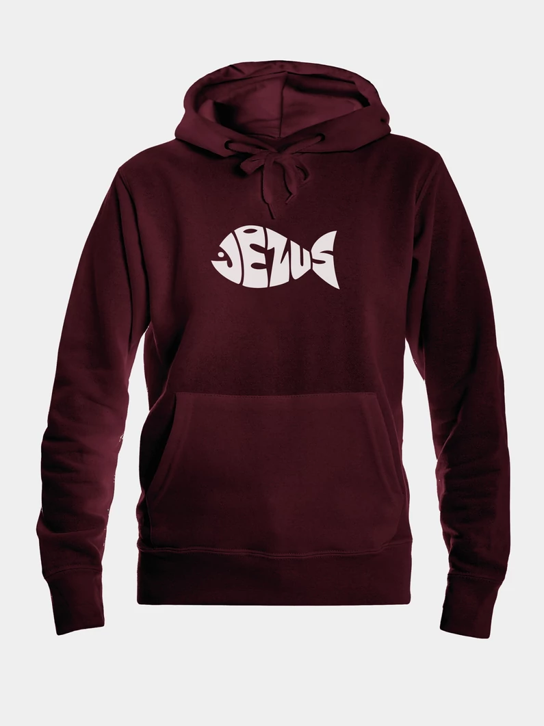 Jézus-hal – női kapucnis pulóver