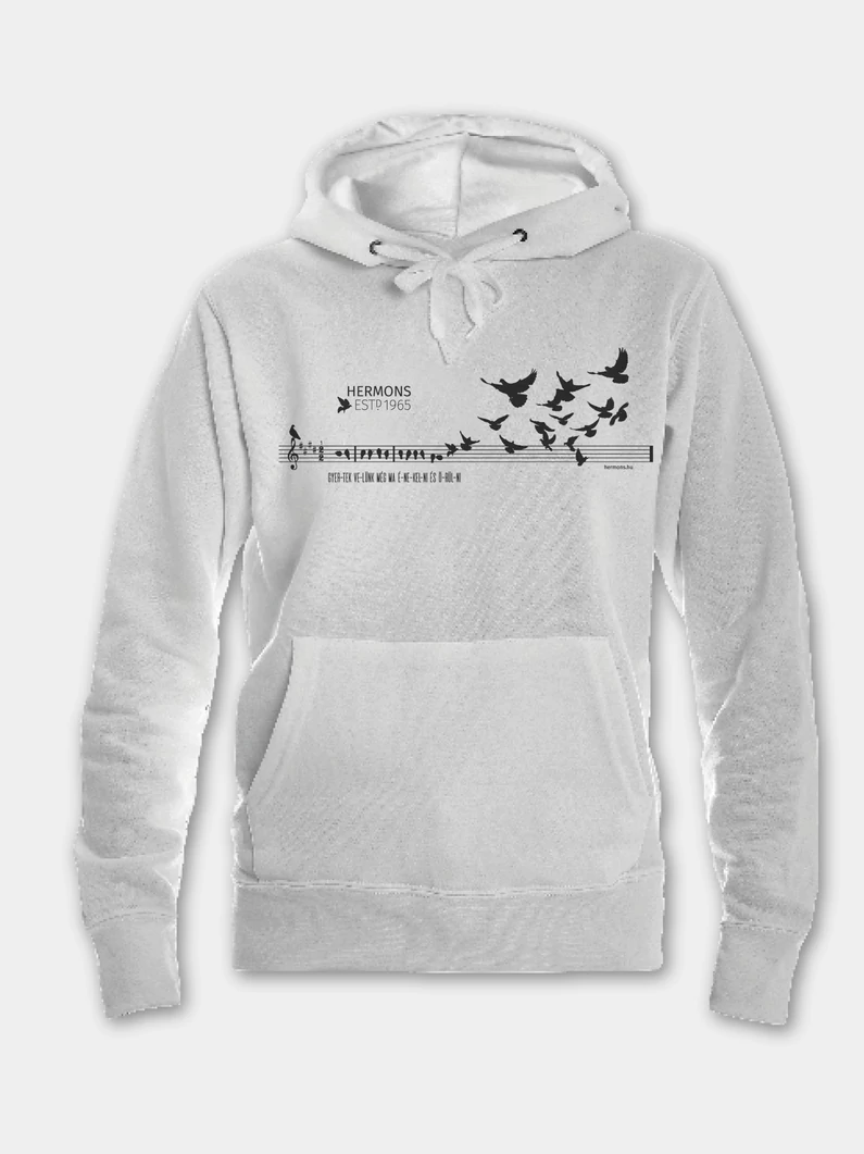 Gyertek velünk... (kotta) – női kapucnis pulóver