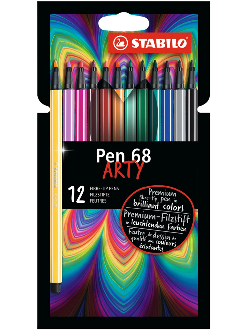 Filctoll – Stabilo Pen 68 Arty 1 mm – 12 db-os készlet