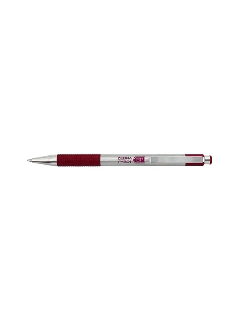 Golyóstoll kék tintával – Zebra F301, BP 0,7 mm – Bordó