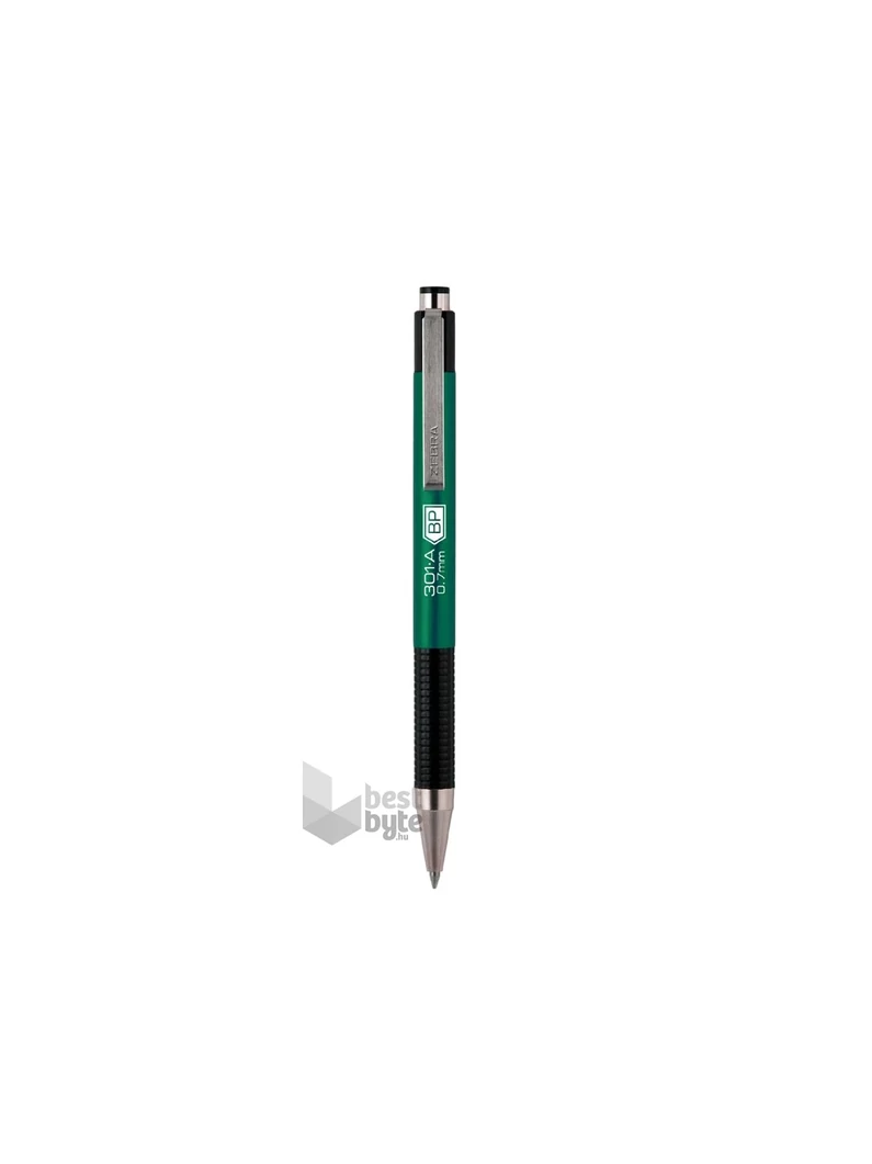 Golyóstoll kék tintával – Zebra F-301A, BP 0,7 mm – Zöld