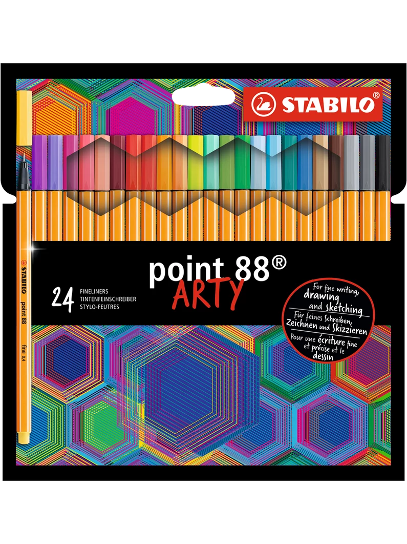 Tűfilc – Stabilo Point 88 Arty – 0,4 mm, 24 db-os készlet
