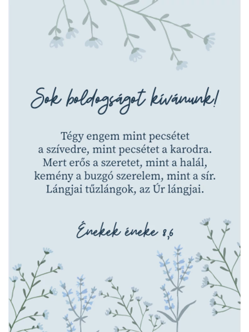 Tégy engem, mint pecsétet – képeslap csomag (10 db) – esküvő