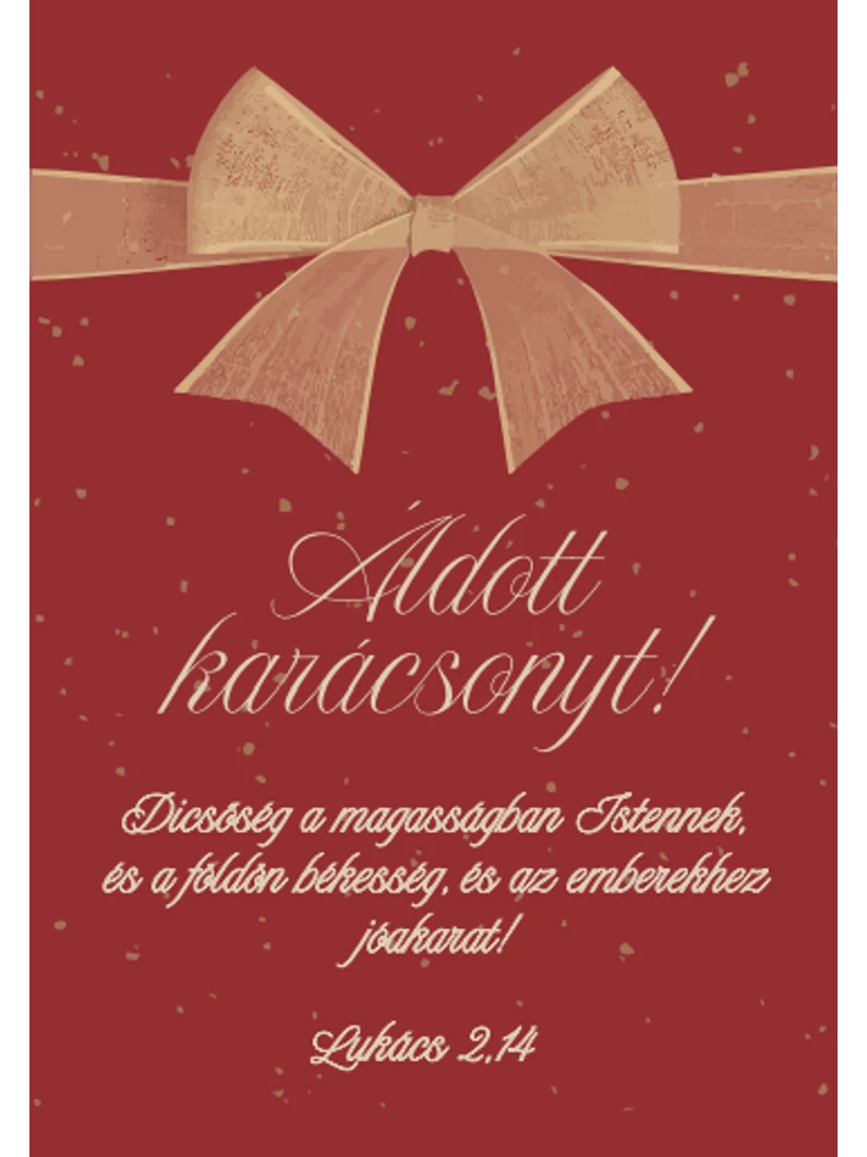 Dicsőség a magasságban (bordó) – képeslap csomag (10 db) – karácsony