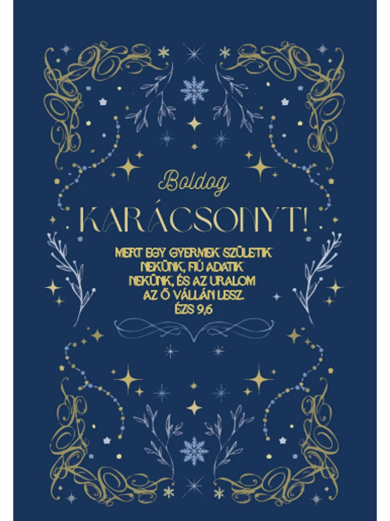 Mert egy gyermek születik (kék) – képeslap csomag (10 db) – karácsony
