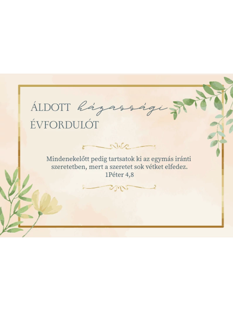 Mindenekelőtt pedig tartsatok ki – képeslap csomag (10 db) – házassági évf.