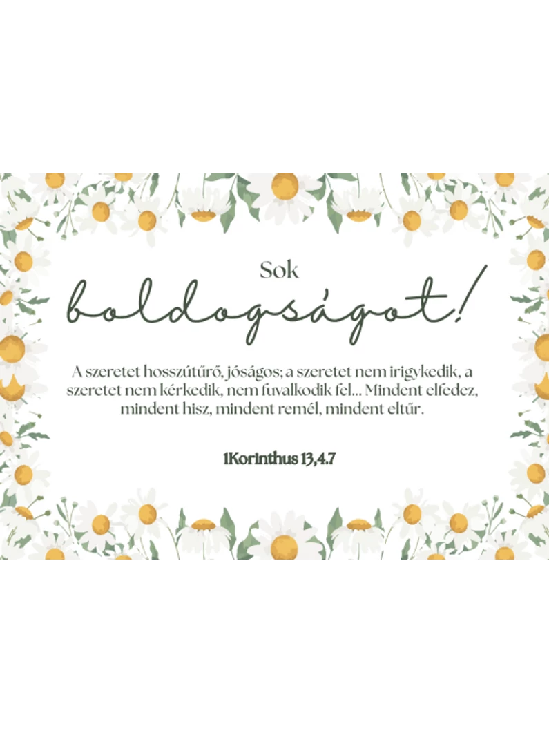 A szeretet hosszútűrő – képeslap csomag (10 db) – esküvő
