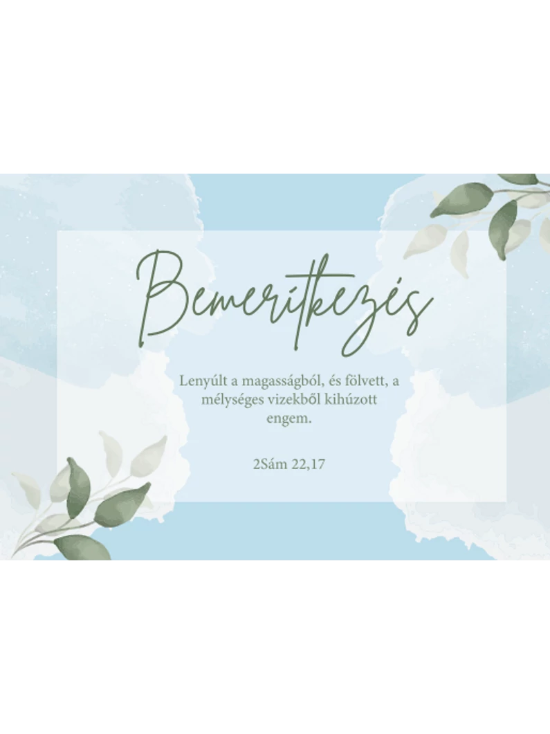 Lenyúlt a magasságból – képeslap csomag (10 db) – bemerítkezés