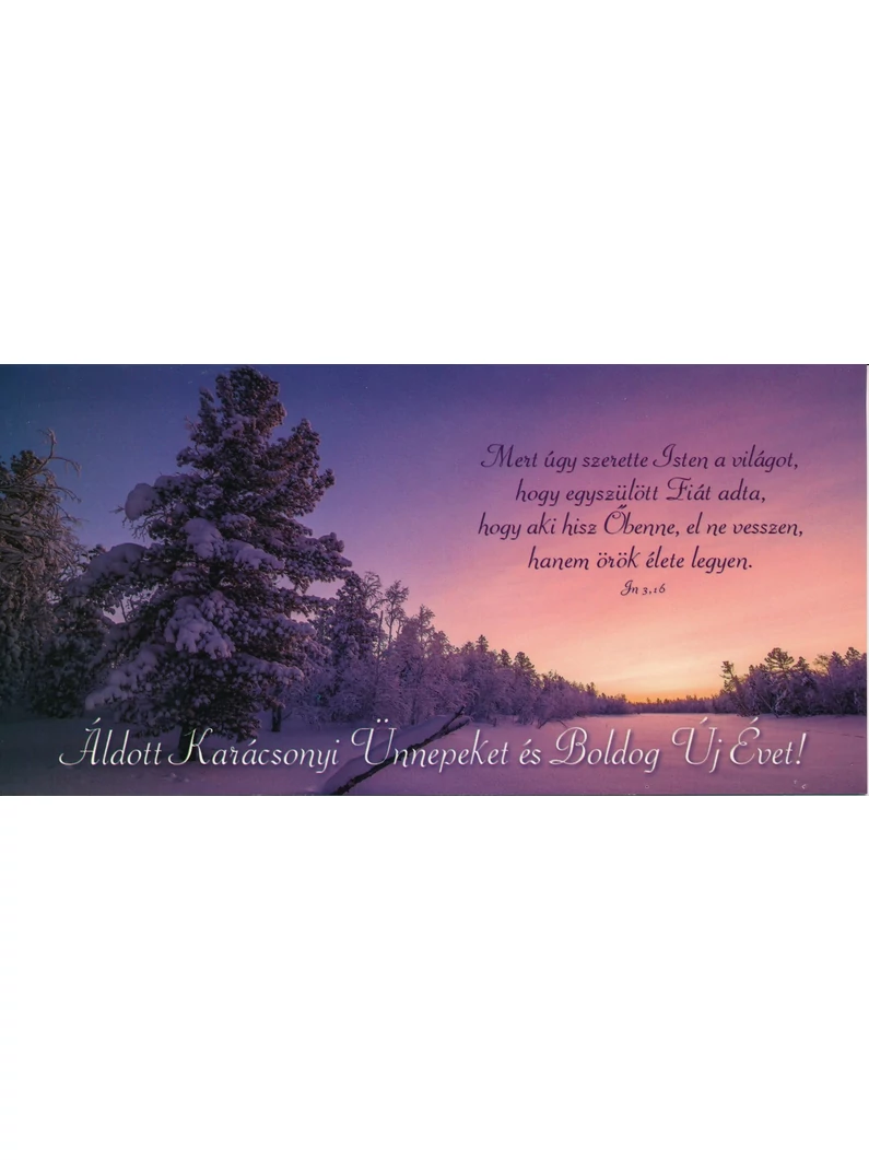 Mert úgy szerette Isten a világot... – Karácsonyi borítékos képeslap