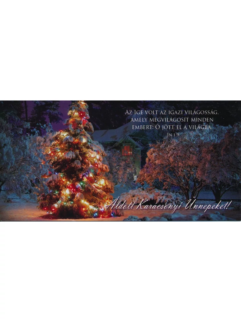 Az Ige volt az igazi világosség... – Karácsonyi borítékos képeslap