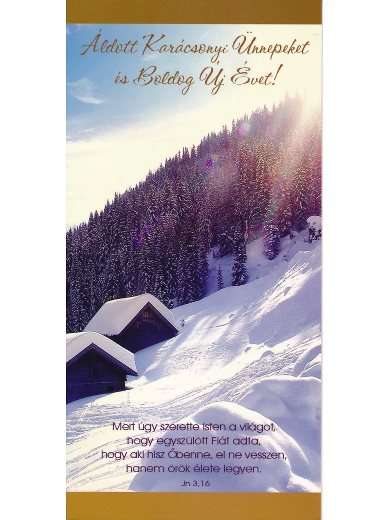 Mert úgy szerette Isten a világot... – Karácsonyi borítékos képeslap