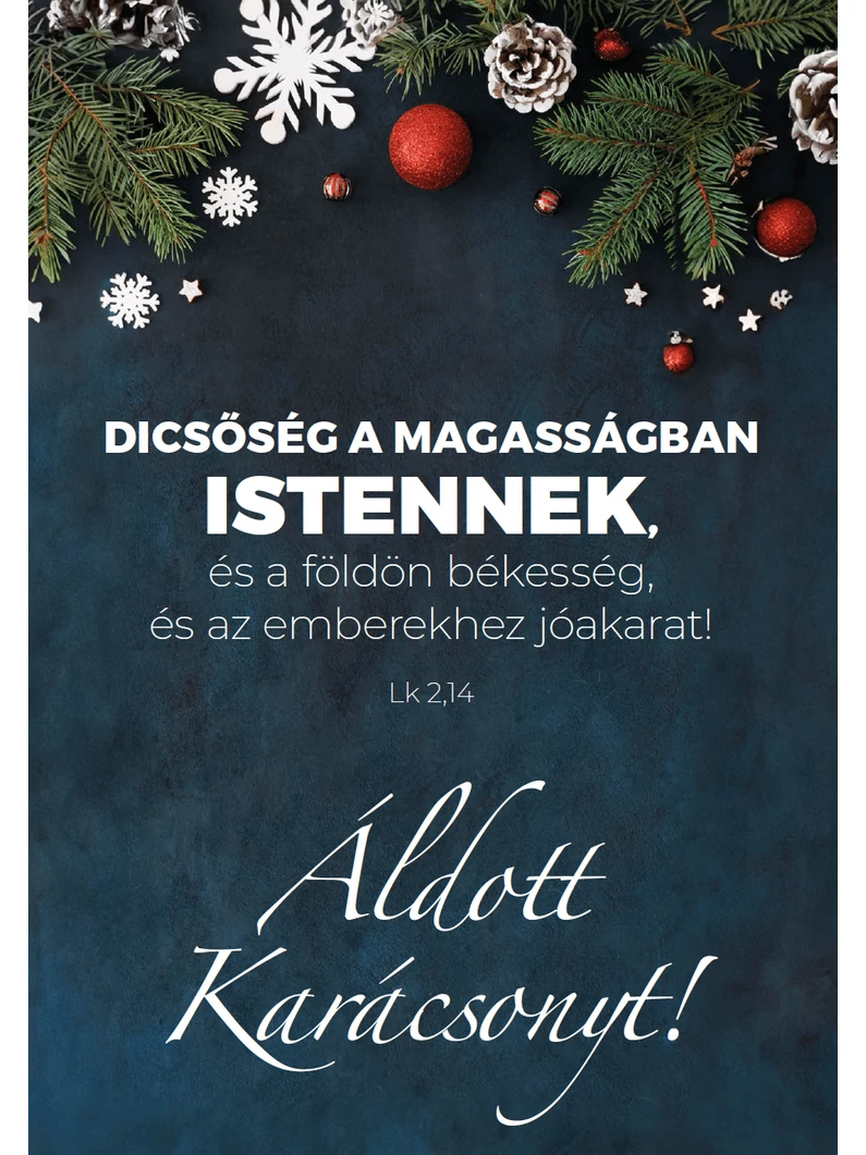 Dicsőség a magasságban Istennek... – Karácsonyi képeslap csomag