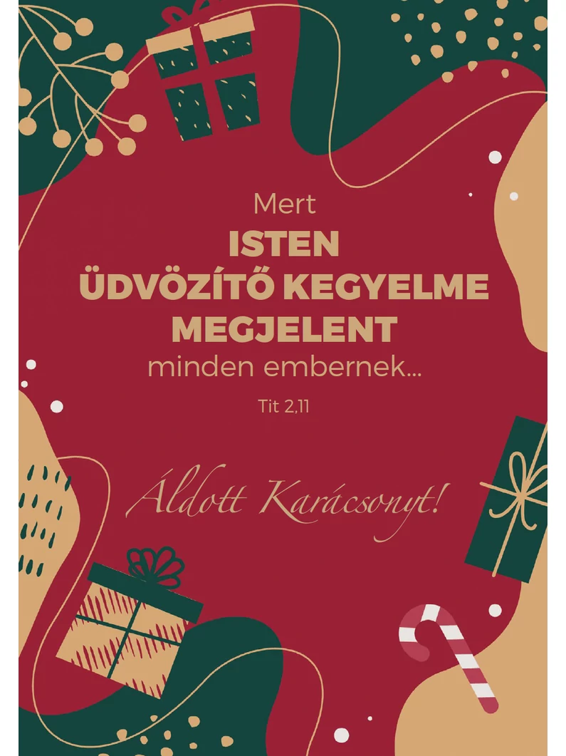 Mert Isten üdvözítő kegyelme... – Karácsonyi képeslap csomag