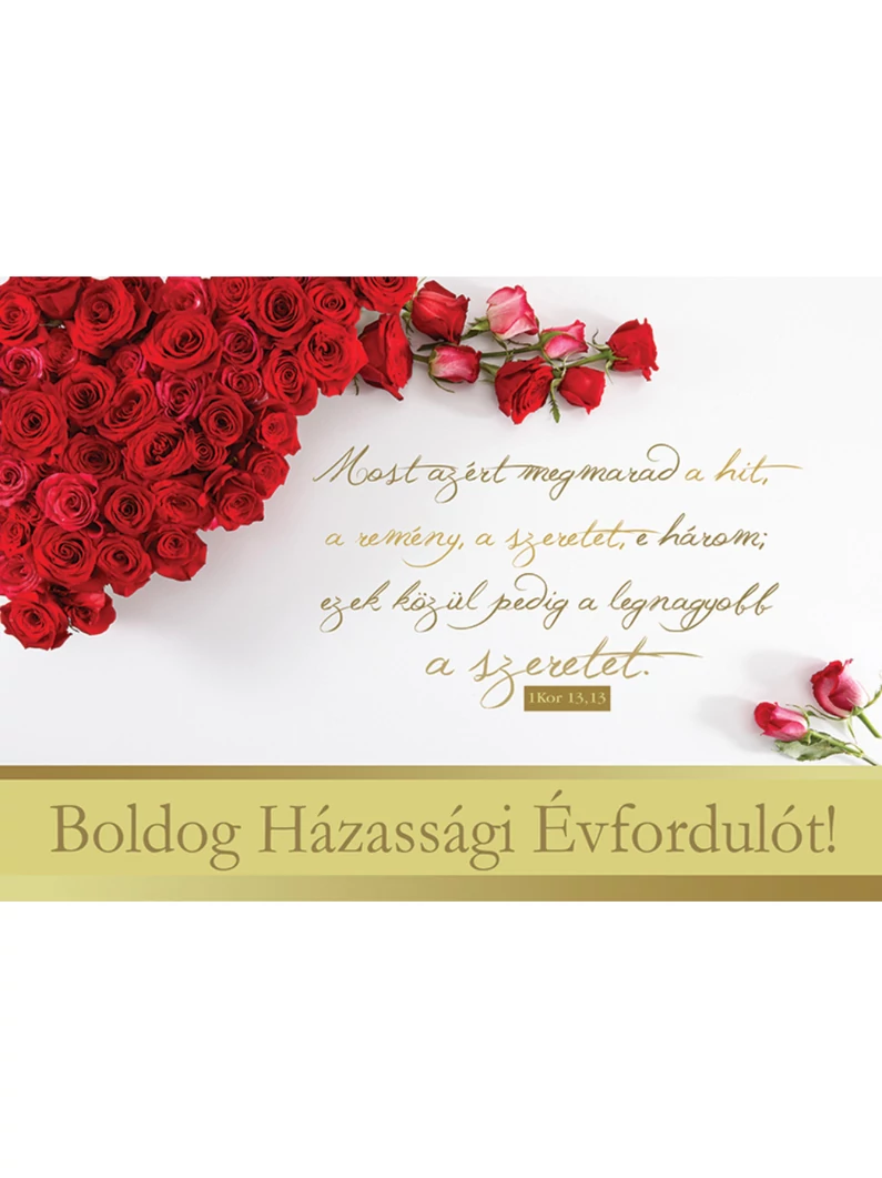 Most azért megmarad a hit, a remény... (házassági évforduló) – Képeslap csomag (KE-U2)