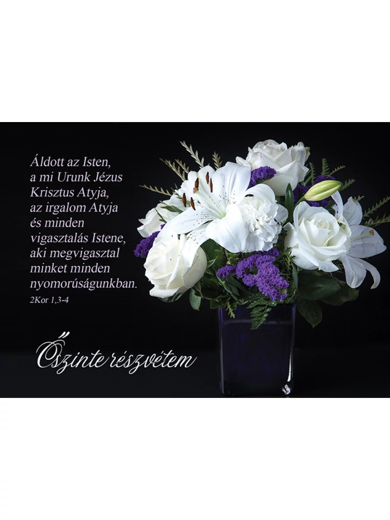 Áldott az Isten, a mi Urunk, Jézus Krisztus Atyja... (részvét) – Képeslap csomag (KE-V12)