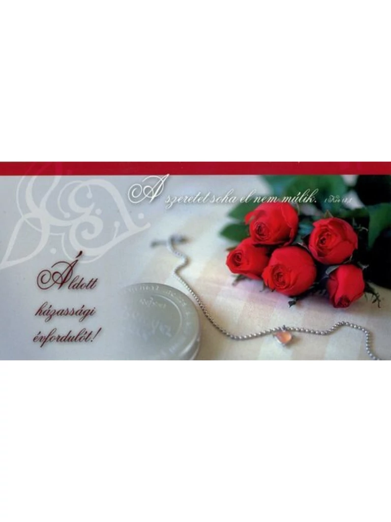 A szeretet soha el nem múlik (házassági évforduló) – Borítékos képeslap