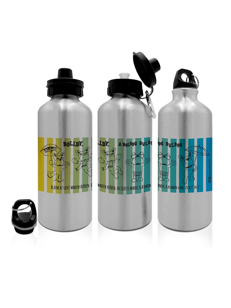 Bolldy, a boldog bulldog – kulacs – „Áldom az Urat minden időben…”