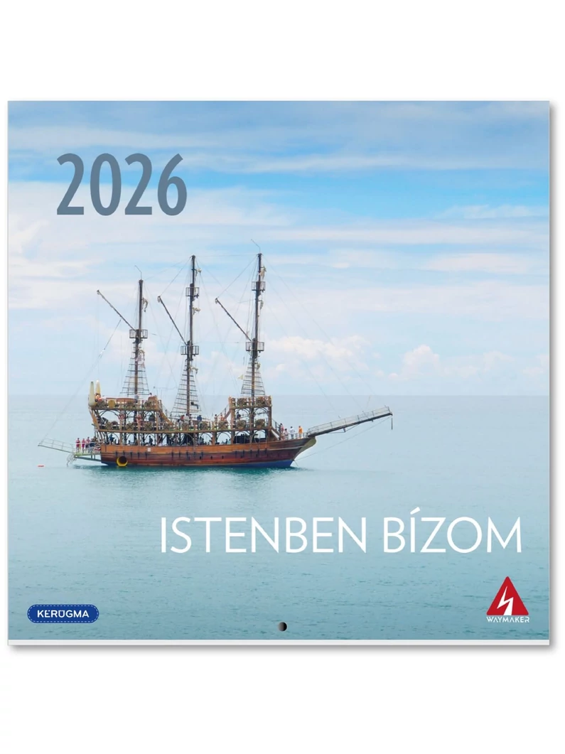 2026 Falinaptár – kis négyzetes, tűzött, vintage – Istenben bízom