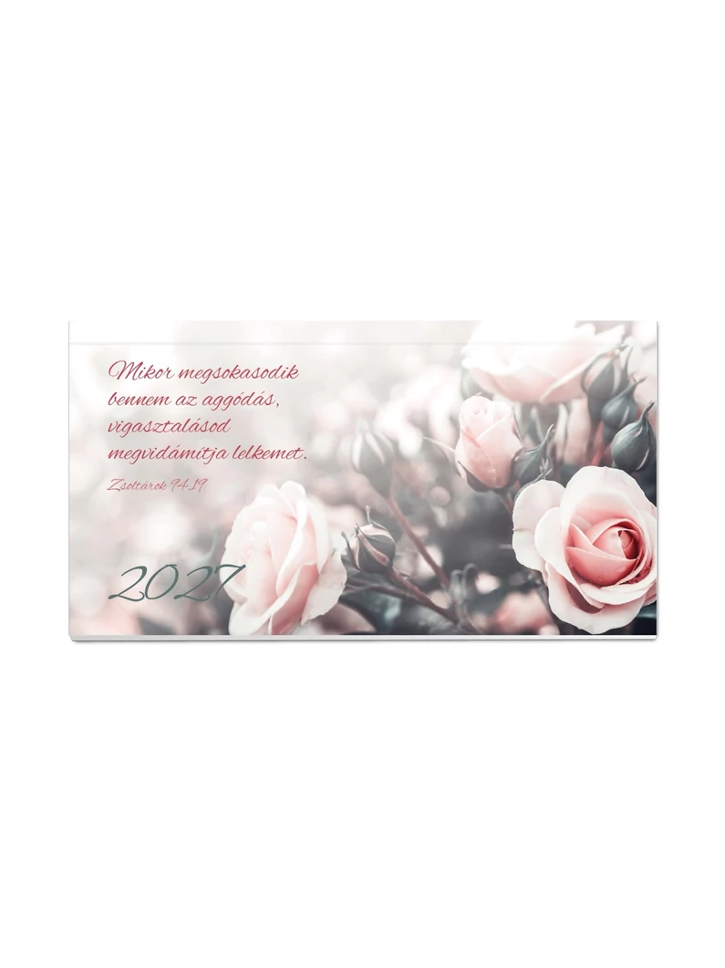 2027 Zsebnaptár – rózsás