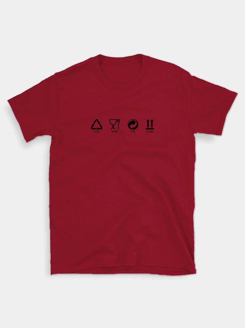 Csomagolásikonok – uniszex póló