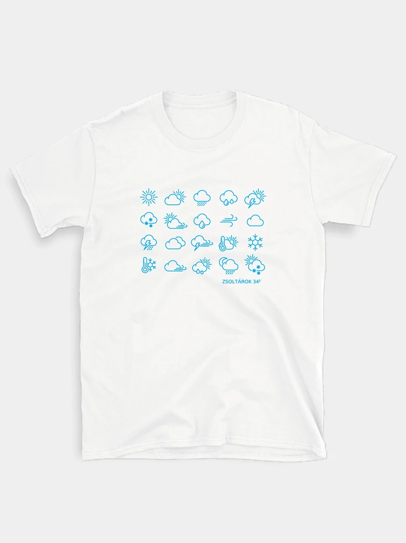 Áldom az Urat... (időjárásikonok) – uniszex póló