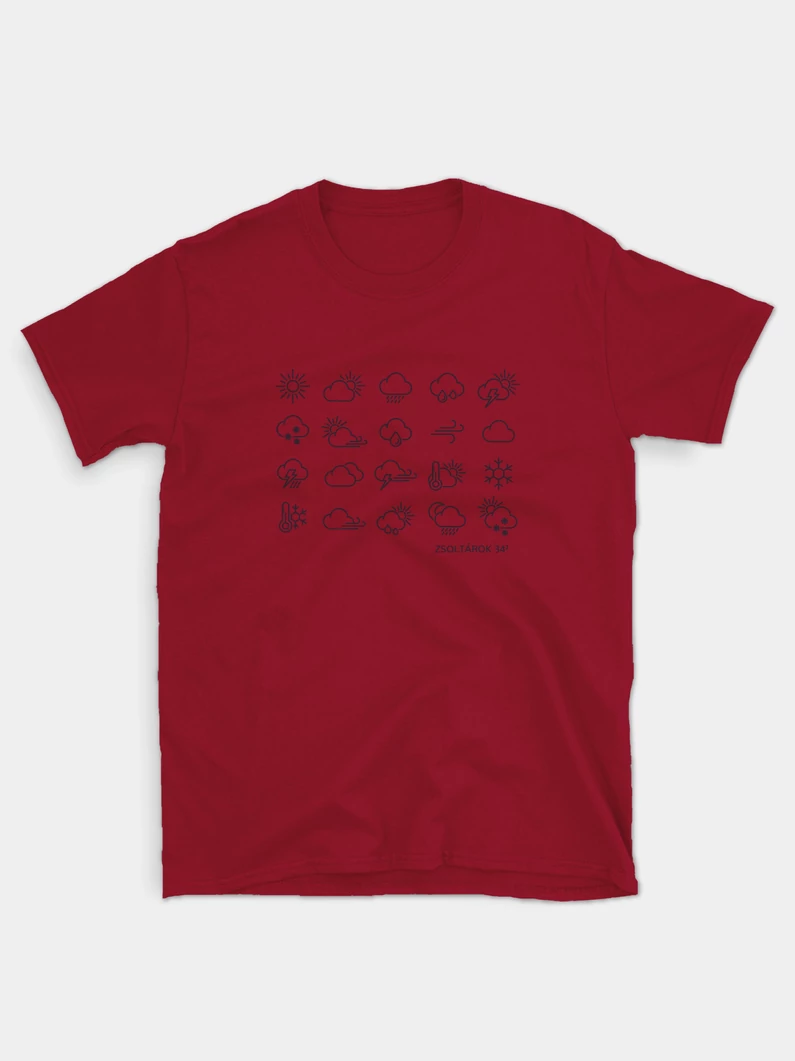 Áldom az Urat... (időjárásikonok) – uniszex póló