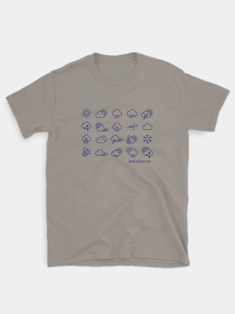 Áldom az Urat... (időjárásikonok) – uniszex póló