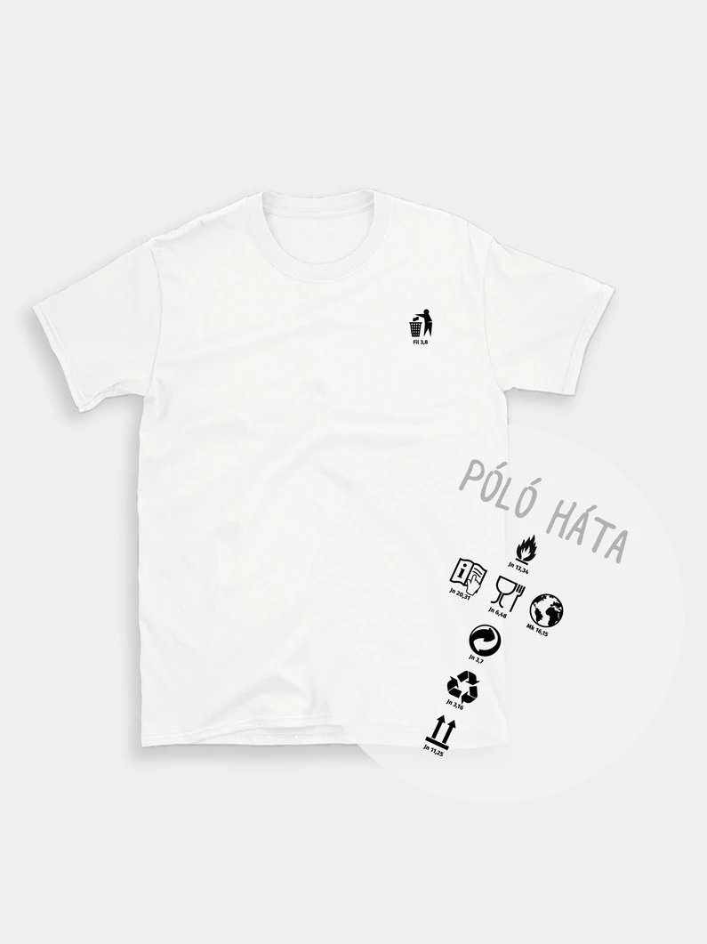 Csomagolásikonok (kétoldalas) – uniszex póló