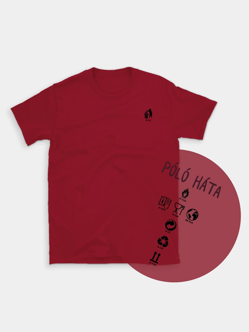 Csomagolásikonok (kétoldalas) – uniszex póló