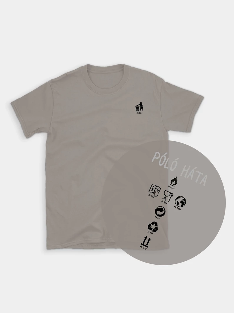 Csomagolásikonok (kétoldalas) – uniszex póló