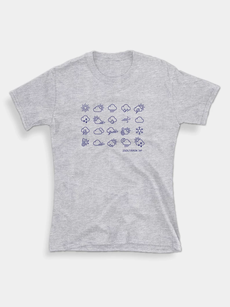 Áldom az Urat... (időjárásikonok) – női póló