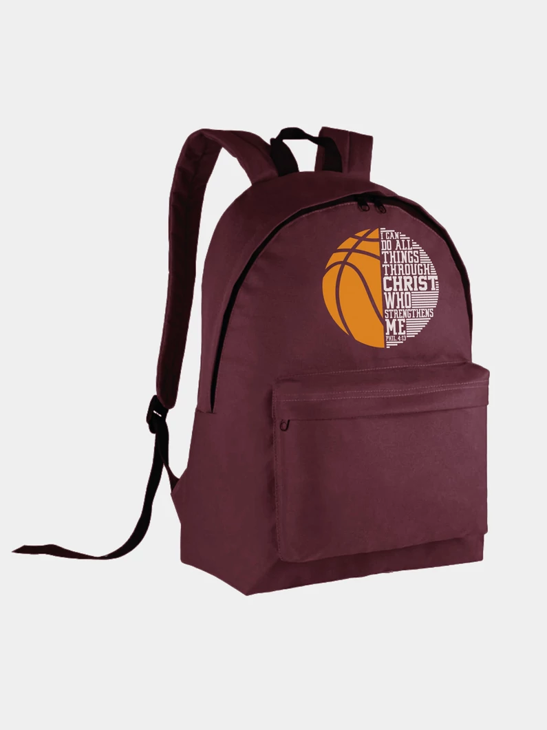 I Can Do All Things – hátizsák kosárlabdamintával