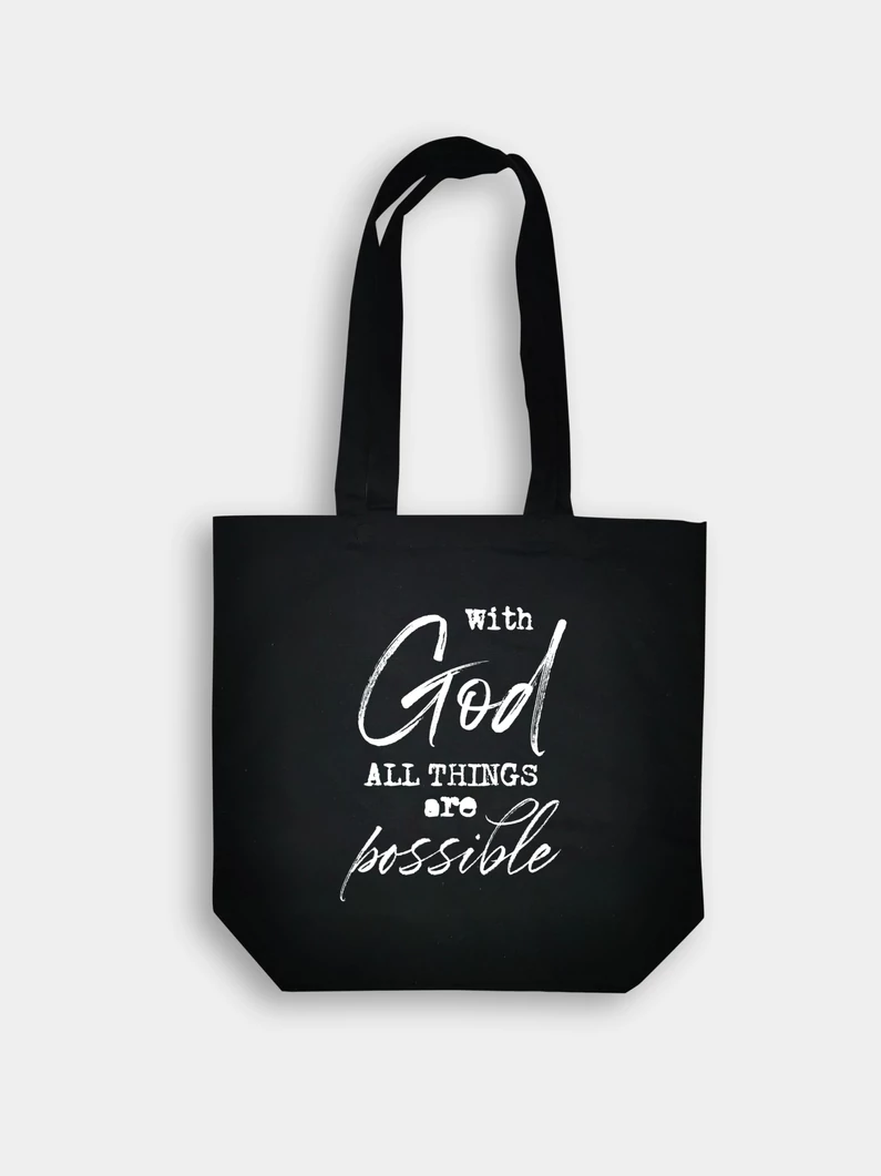 „With God All Things Are Possible” – vászontáska
