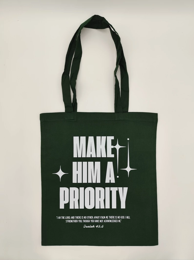 Make Him a priority – vékony vászontáska