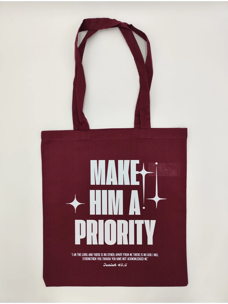 Make Him a priority – vékony vászontáska