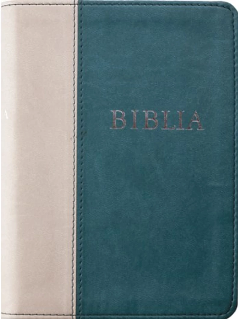 Biblia, új fordítás, puhatáblás, varrott (szürke-zöld)